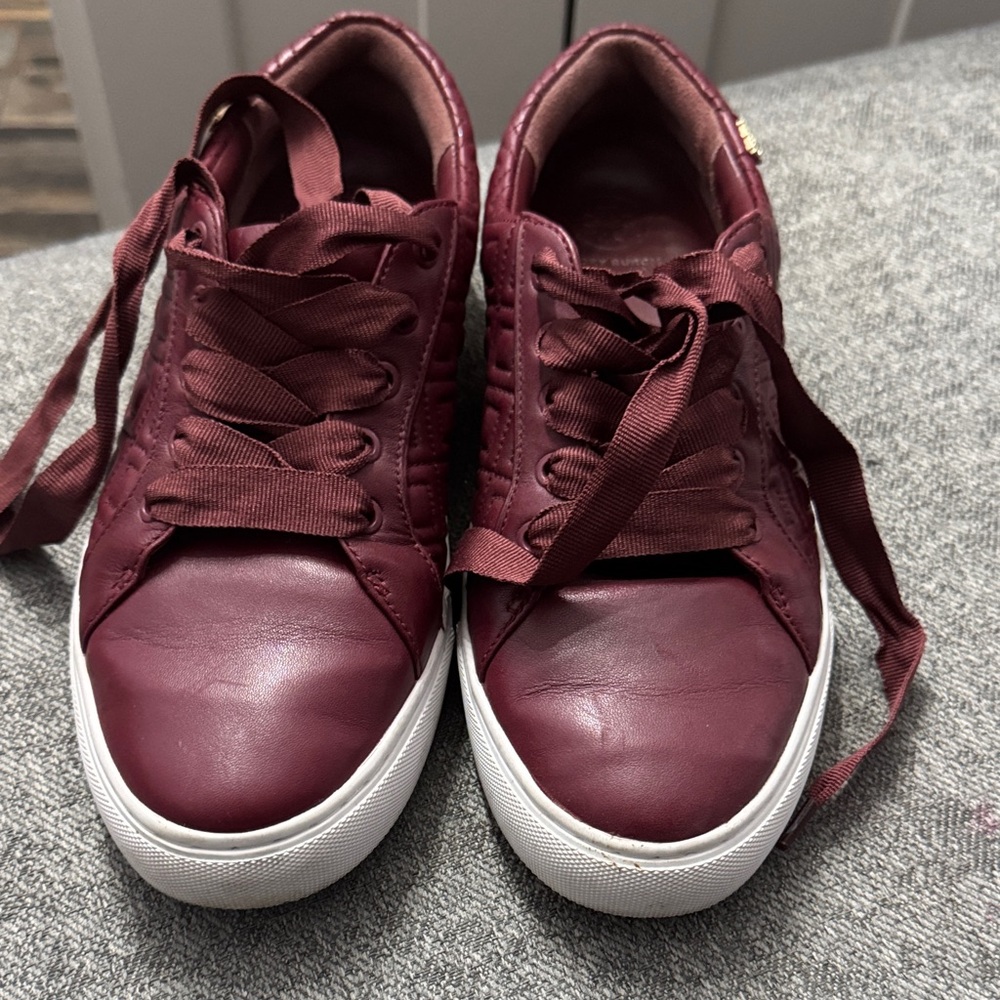 Tory Burch Deep Burgundy Sneakers